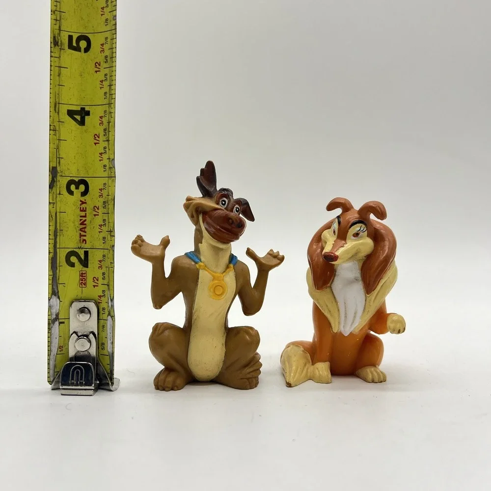 All Dogs Go To Heaven Charlie & Flo PVC Figure 1989 Wendy's Kids Meal Lot Of‎ 2